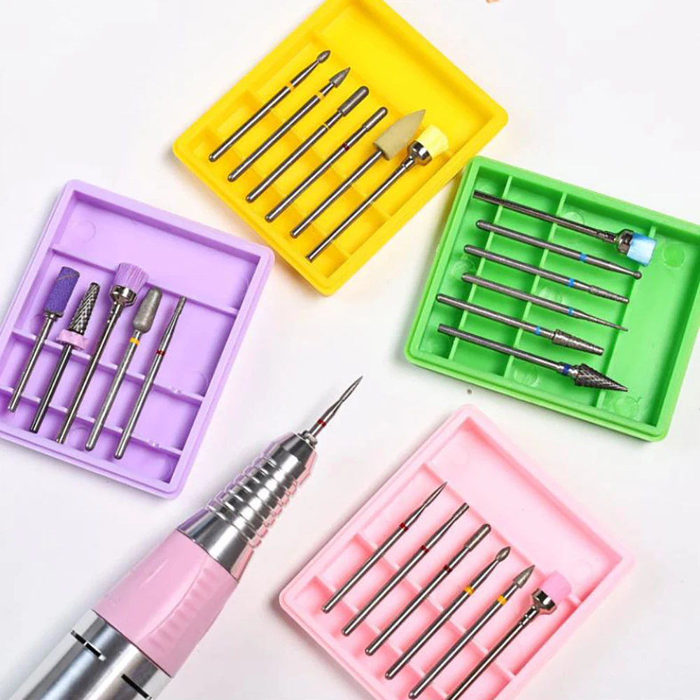 

6 шт. сверла для ногтей, наборы для ногтей, карбид вольфрамовой стали, алмаз для акриловых ногтей, шлифовальная головка для удаления кутикулы, домашний салон