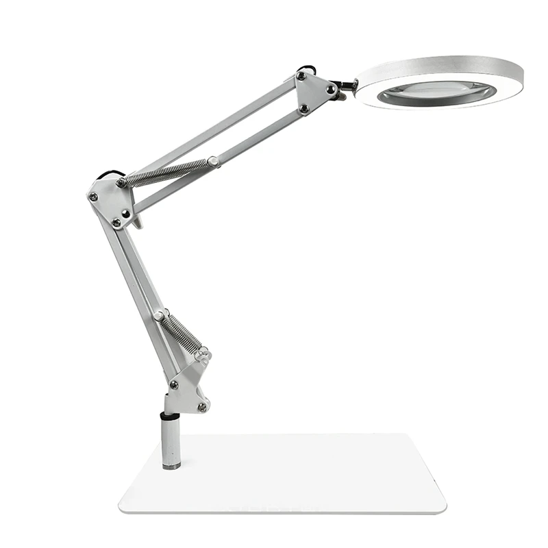 Illuminated Magnifier Fill Lighting Round Lamp Selfie Soft Ring Light  With Long Arm Phone Tripod Stand Holder Makeup