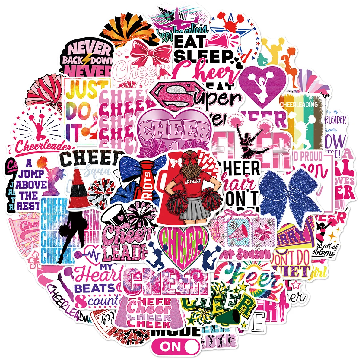 50/100 pezzi adesivi graffiti personalizzati cheerleader bagagli per auto tazze d'acqua adesivi per notebook di cancelleria per scooter
