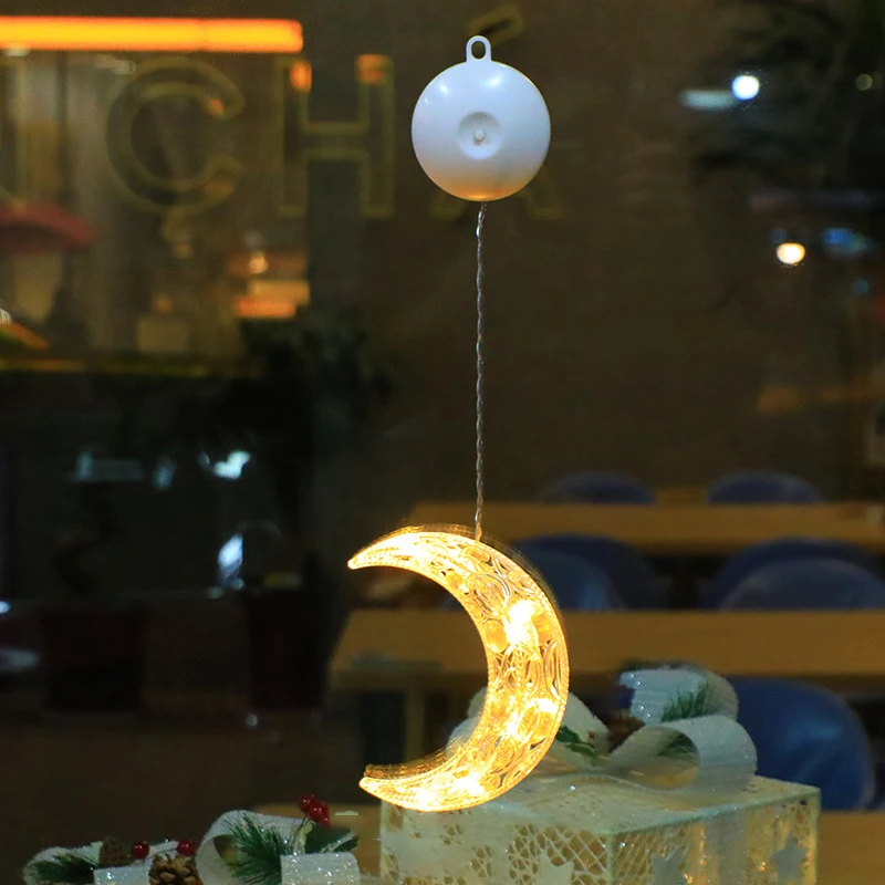 LED Luna Lampada Tenda Ghirlanda Fata Luci della stringa Decorazione natalizia all'aperto per le vacanze Navidad Party 2025 Decorazioni di Capodanno