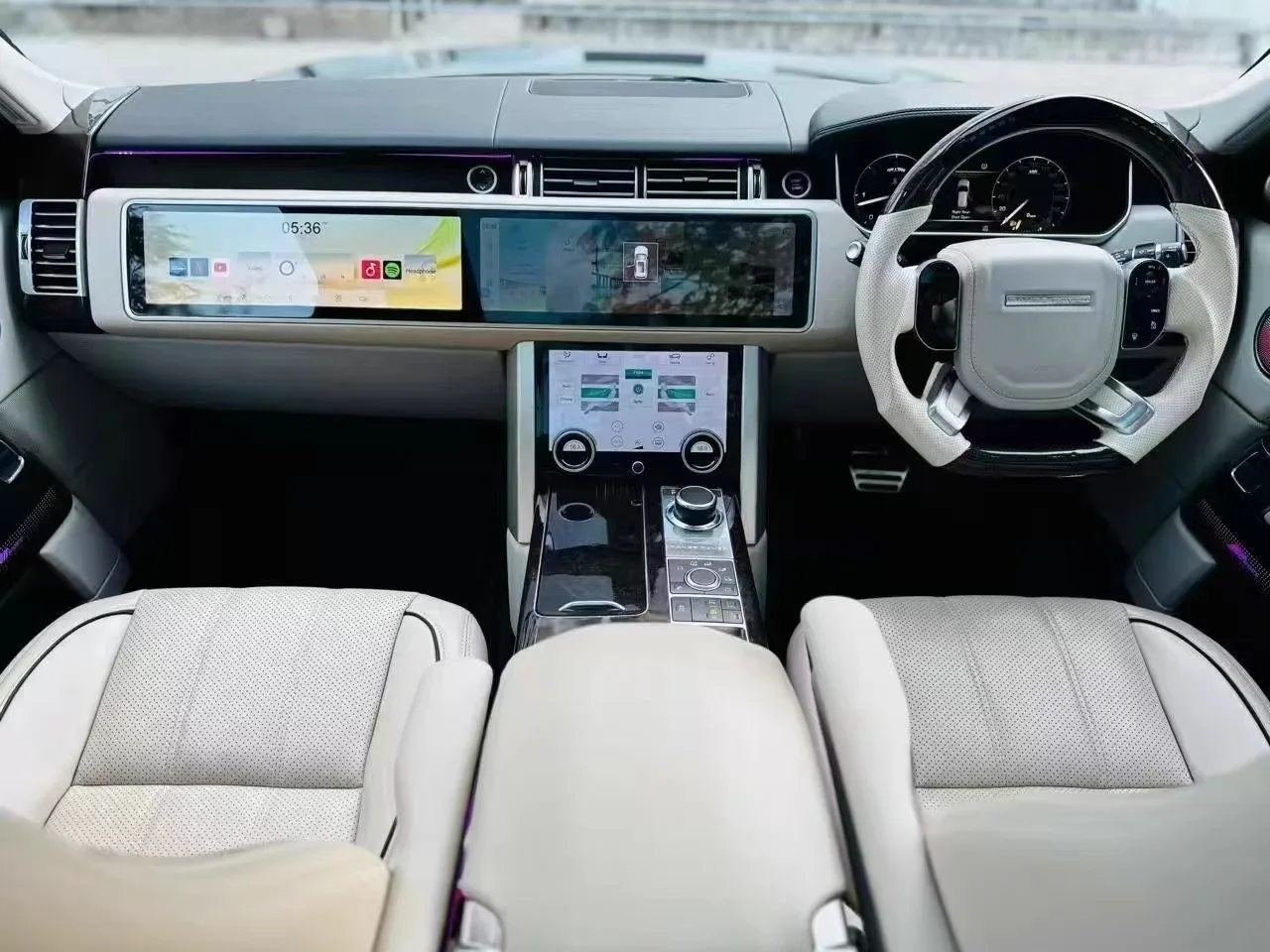 شاشة مزدوجة أندرويد لاند رينج روفر فوغ L405 2013-2019 / سبورت 2014-2017 راديو السيارة السيارات مشغل وسائط متعددة ستيريو #1