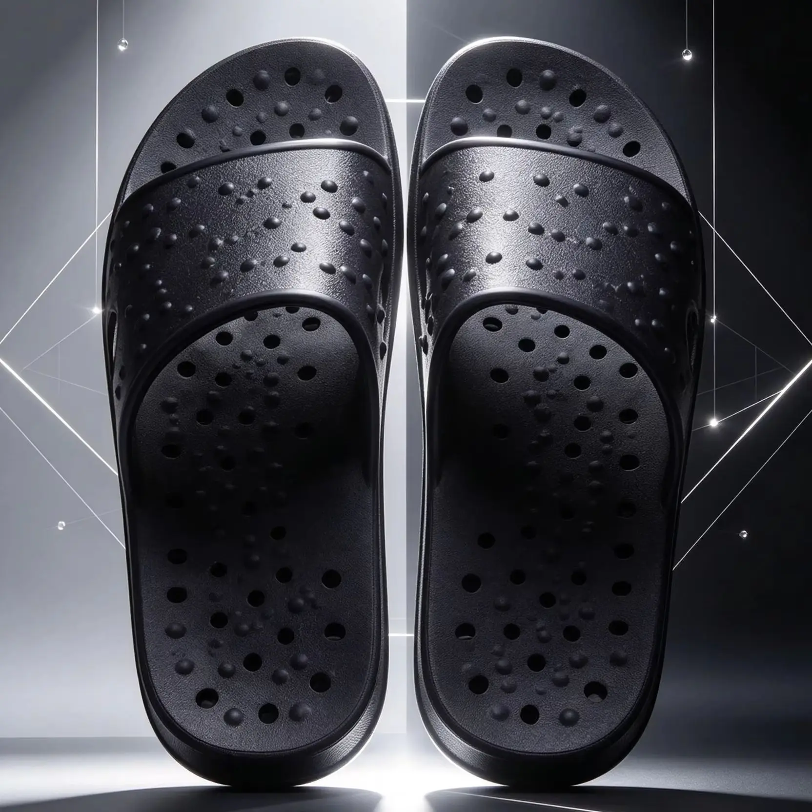 Smile Popcorn Massage Slippers Anti-Slip Soft EVA Water Draining Hollow Hole Men & Women Indoor Bath Beach Sandals