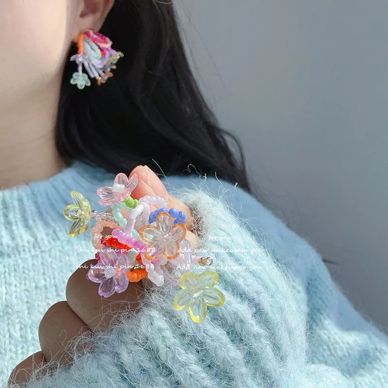 Fashion trendy flower ring