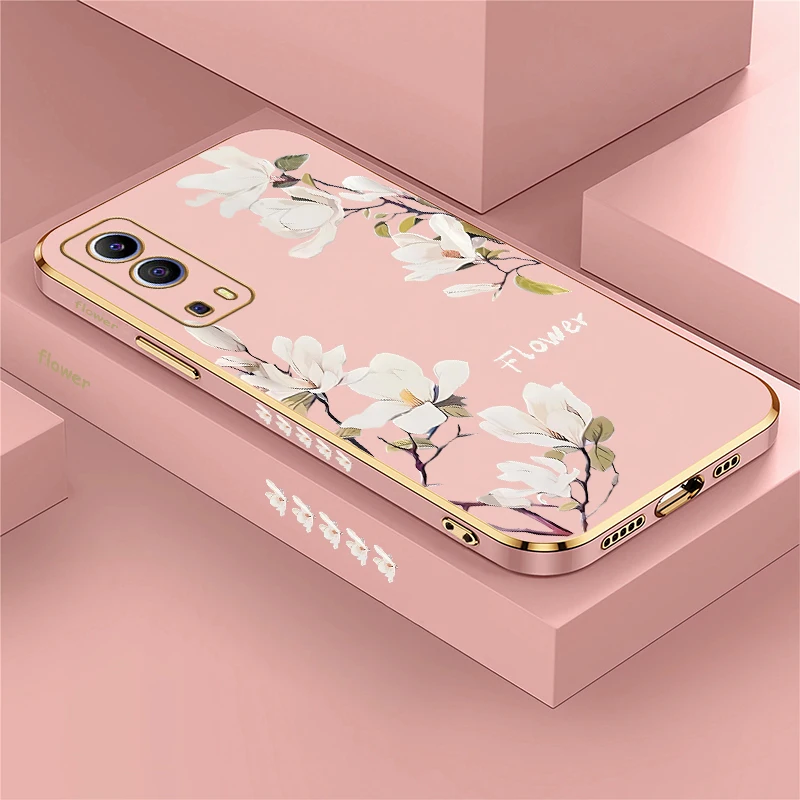 Protetcive Phone Case For Vivo Y17S Y16 Y15A Y15 Y19 Y17 Y15S Y12S Y11S Y02 Y01 Y18E Flowers Painting Silicone Soft Cover