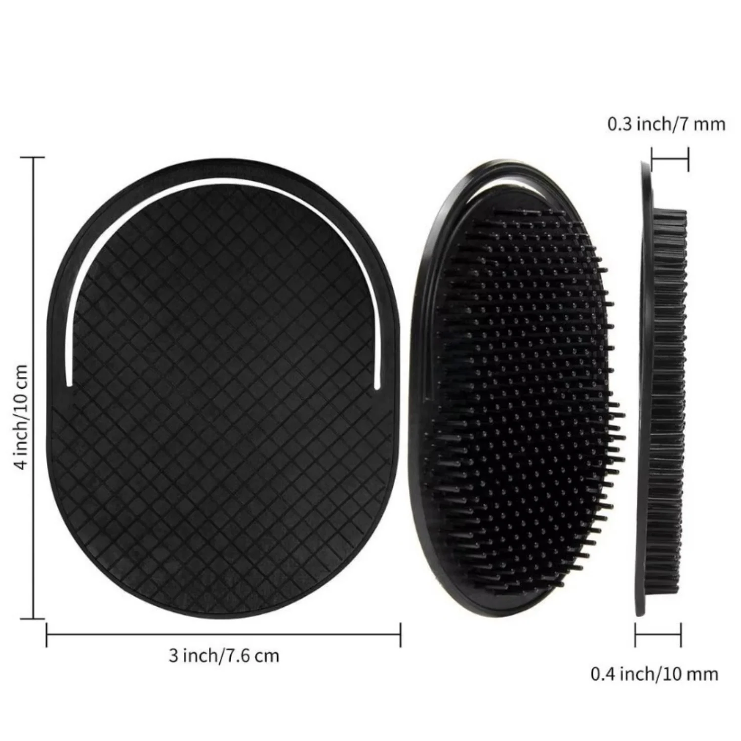 Multifunktionale Taschenhaarbürste, kleiner leichter Palm-Griffkamm, Massagebürstenkamm für Männer, tragbar für Zuhause und Reisen – Detail 4