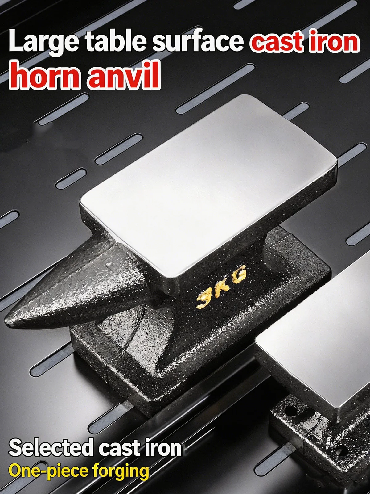 Mini Yunque de Hierro Fundido Resistente, Bloque de Trabajo Estable para Herrería, Joyería, Herramienta de Aplanado de Metal DIY