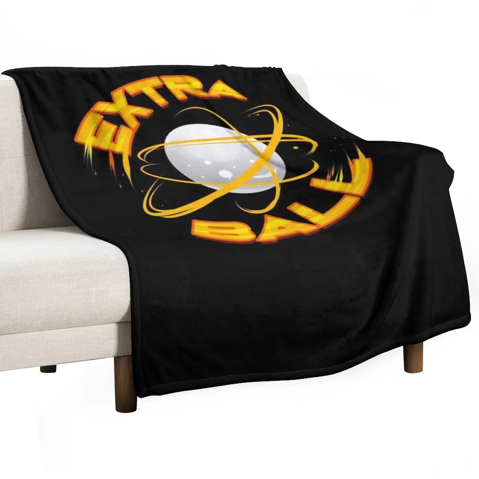 Pinball Machine Funny Retro Extra Ball Arcade Gift Throw Blanket Beach Bed Soft Big Weighted Blankets