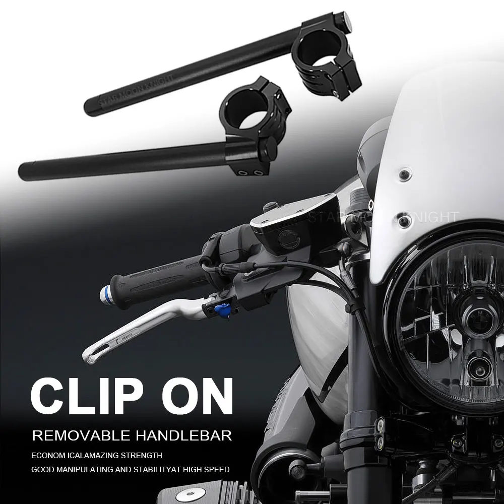 

Motorcycle Accessories Adjustable Clip Ons Fork Riser Regular Handlebar For BMW R nineT RnineT R nine T Racer Pure Scrambler