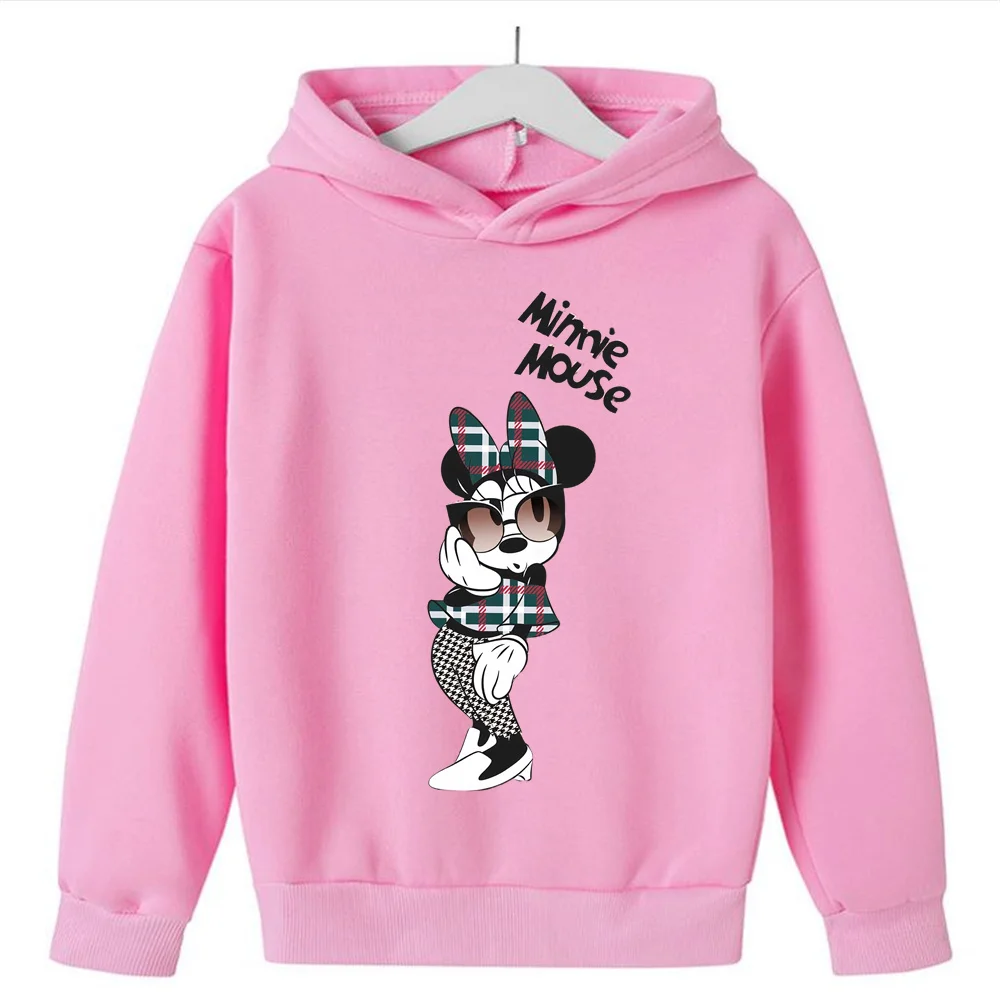 

New Anime Cartoon Children Kawaii Y2K Cute Manga Mickey Minnie Mouse Hoodie Clothes Kid Girl Boy Sweatshirt Hoody Baby Pullover