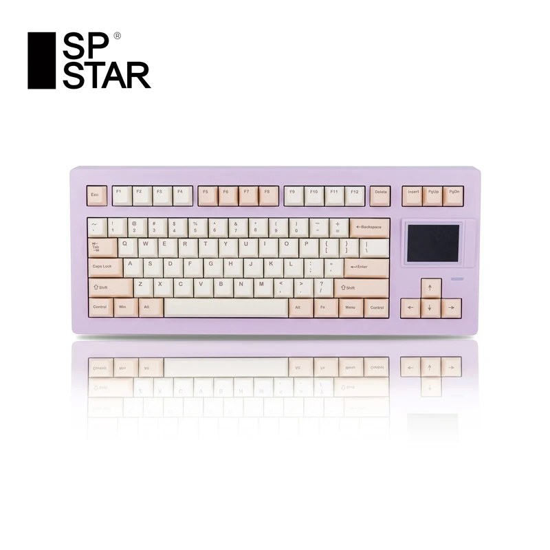 Sp Star D82 Pro Mechanical Keyboard Three Mode Wireless Gaming Keyboard Rgb Gasket Hot Swap Keyboard Display Screen Pc Gamer