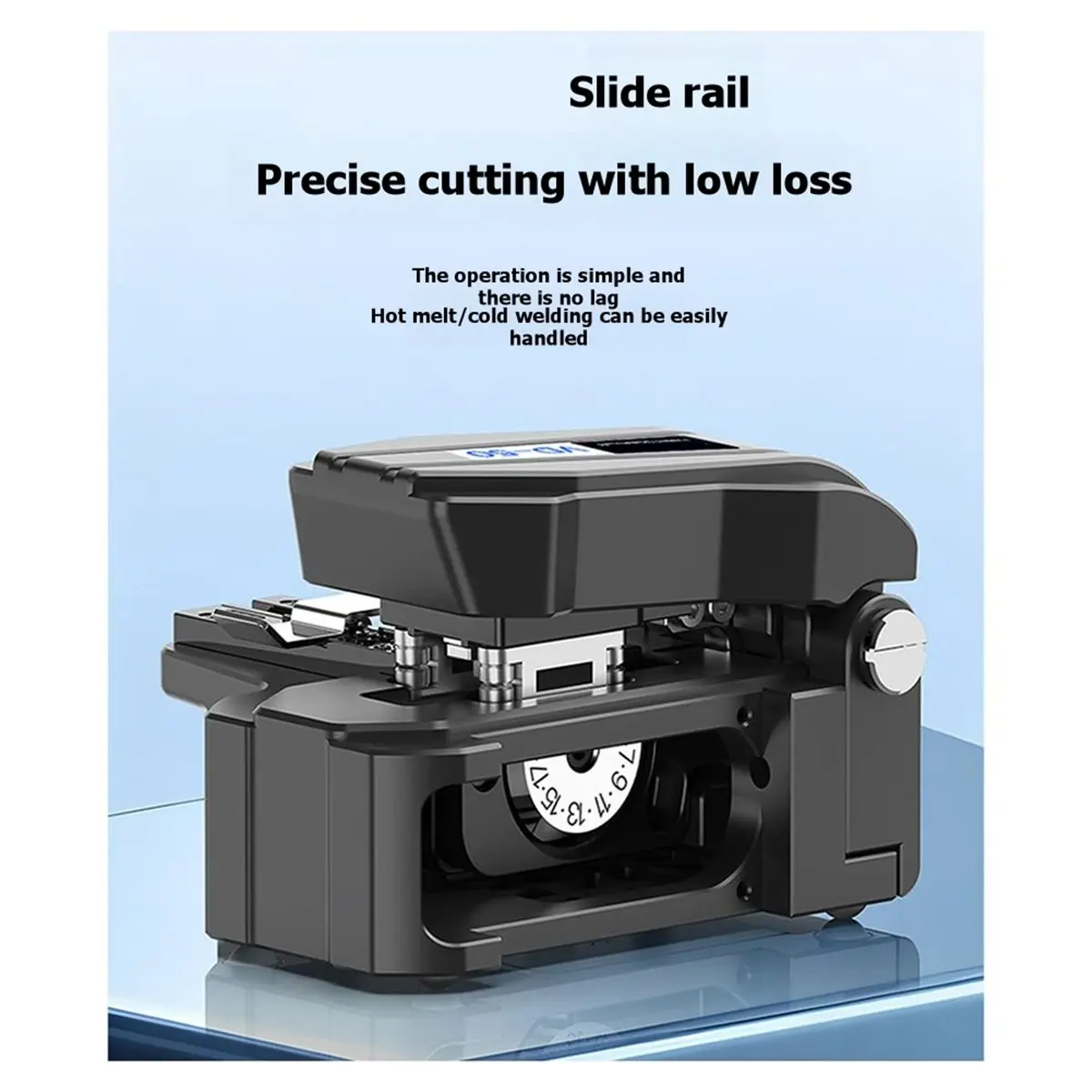 New Electronics VD-50 Fiber Optic Cutter Fusion Splicing Cleaver One-Step Fiber Cleaver Clamp for Patch Cord Drop Cable Bare Fib