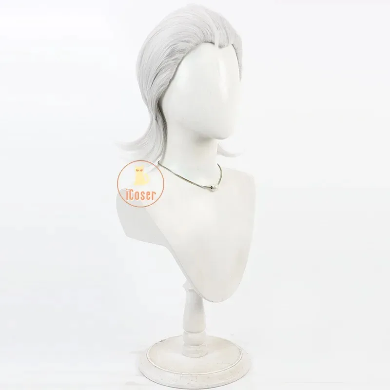 

Парик для косплея Anime To Be Hero X, белые короткие волосы, оранжевые очки, вечерние очки на Хэллоуин для женщин и мужчин, карнавальный реквизит iCoser