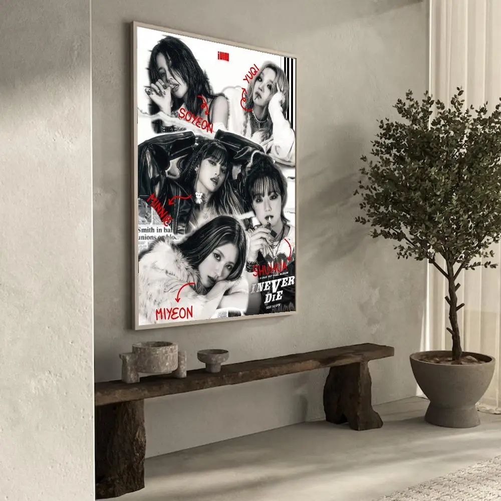 Kpop G-GIDLE I FEEL Beautiful Poster Anime Posters Sticky HD Quality Poster Wall Art Painting Study Wall Decor