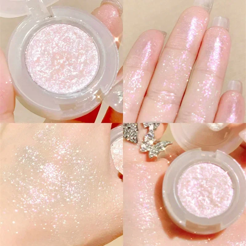 Diamond Glitter Monochrome Eyeshadow Palette Waterproof Lasting  Discoloration Eyeshadow Highlighter Sequin Eyes Makeup Pigments