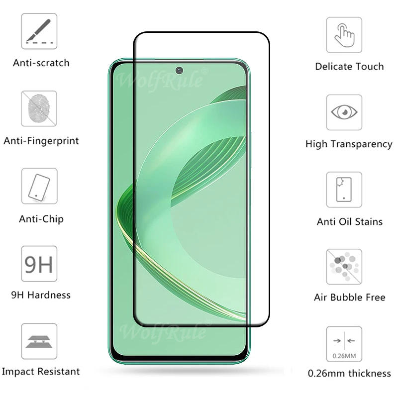 6-in-1 For Huawei Nova 12 SE Glass Huawei Nova 12 SE Tempered Glass 9H Full Cover Screen Protector Huawei Nova 12 SE Lens Glass