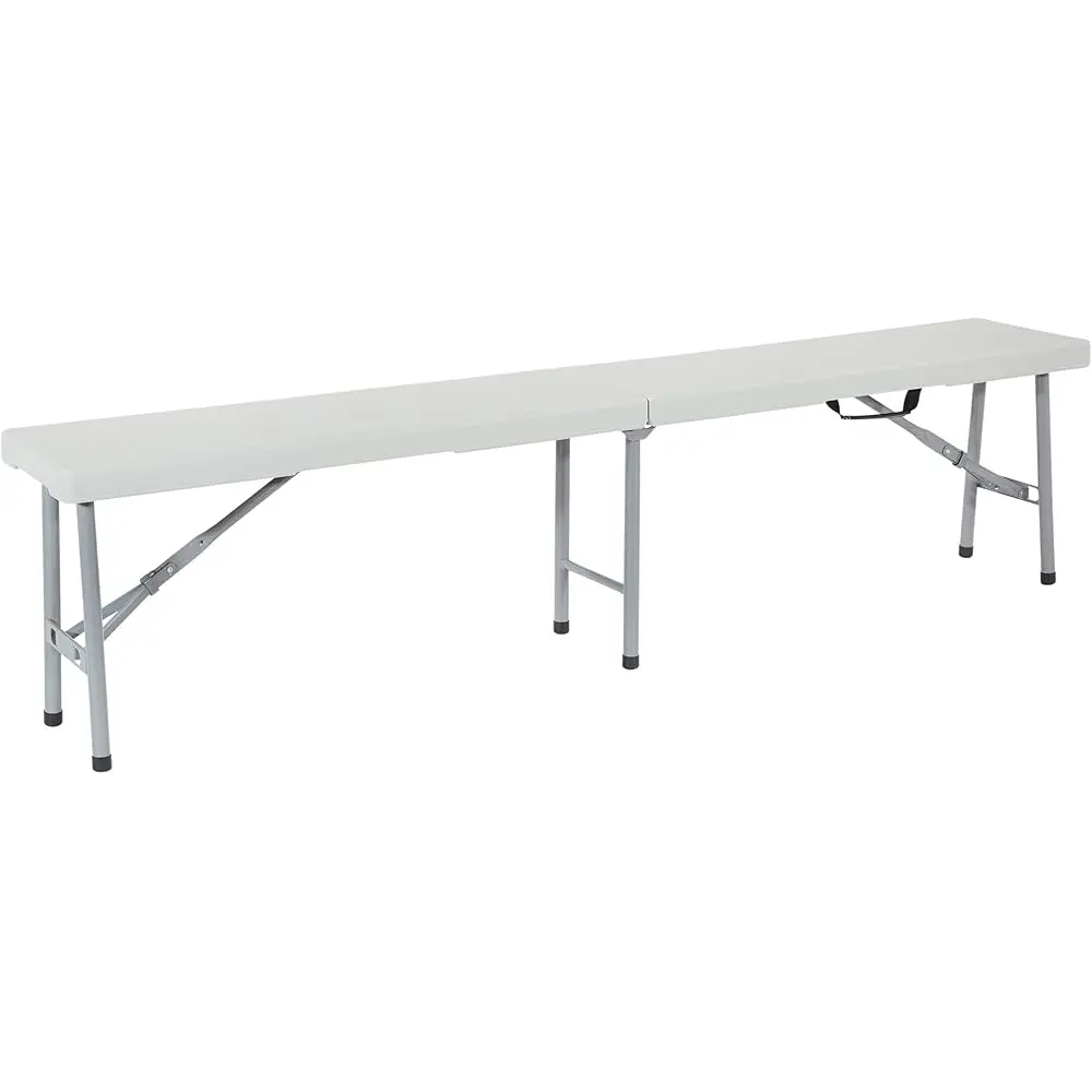 

Office Star Resin Furniture For Indoor Or Outdoor Use, Single, Fold In Half 6 Foot Bench
