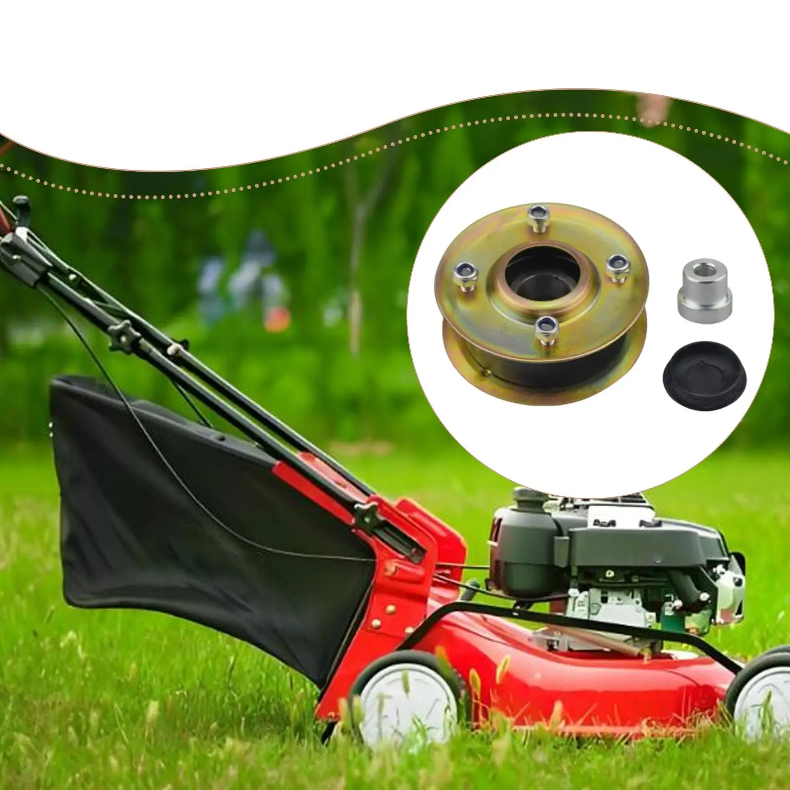 Easy Fit Pulley Kit Metal Garden Equipment Spare Accessory for 125-2532 131-4506 20977 Lawnmower Restoration