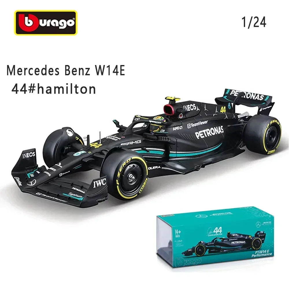 Bburago 1:24 W14 2023 44 #   Equipe Hamilton Mercedes-Amg Petronas F1 # 63 Veículos de competição modelo de carro fundido em liga Russell