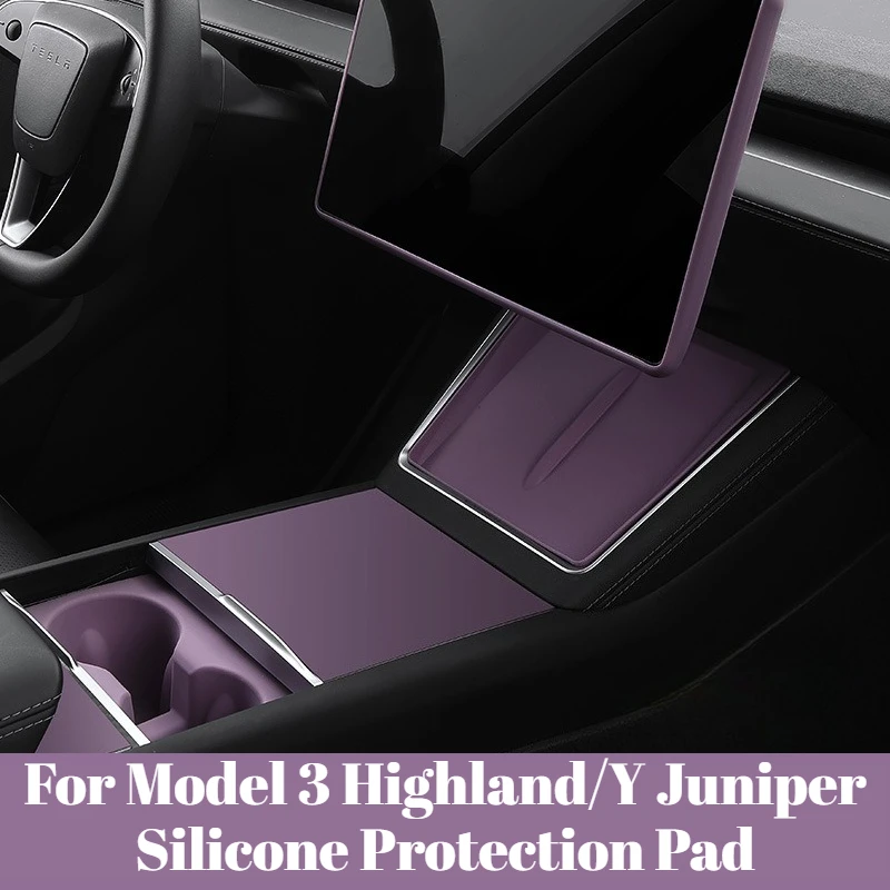 

For Tesla Model 3 Highland/Y Juniper/YL Navigation Screen Rearview Mirror Protective Frames Wireless Charging Silicone Case Car