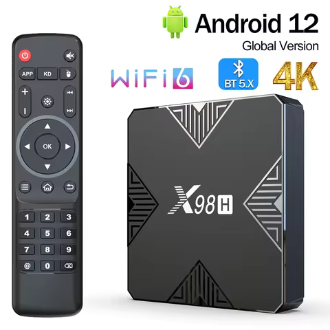 X98H Smart TV Box Android12 Allwinner H618 Quad Core 2G 16G / 4GB 32GB BT5.0 H.265 Wifi 6 4K HD Media Player Set Top Box