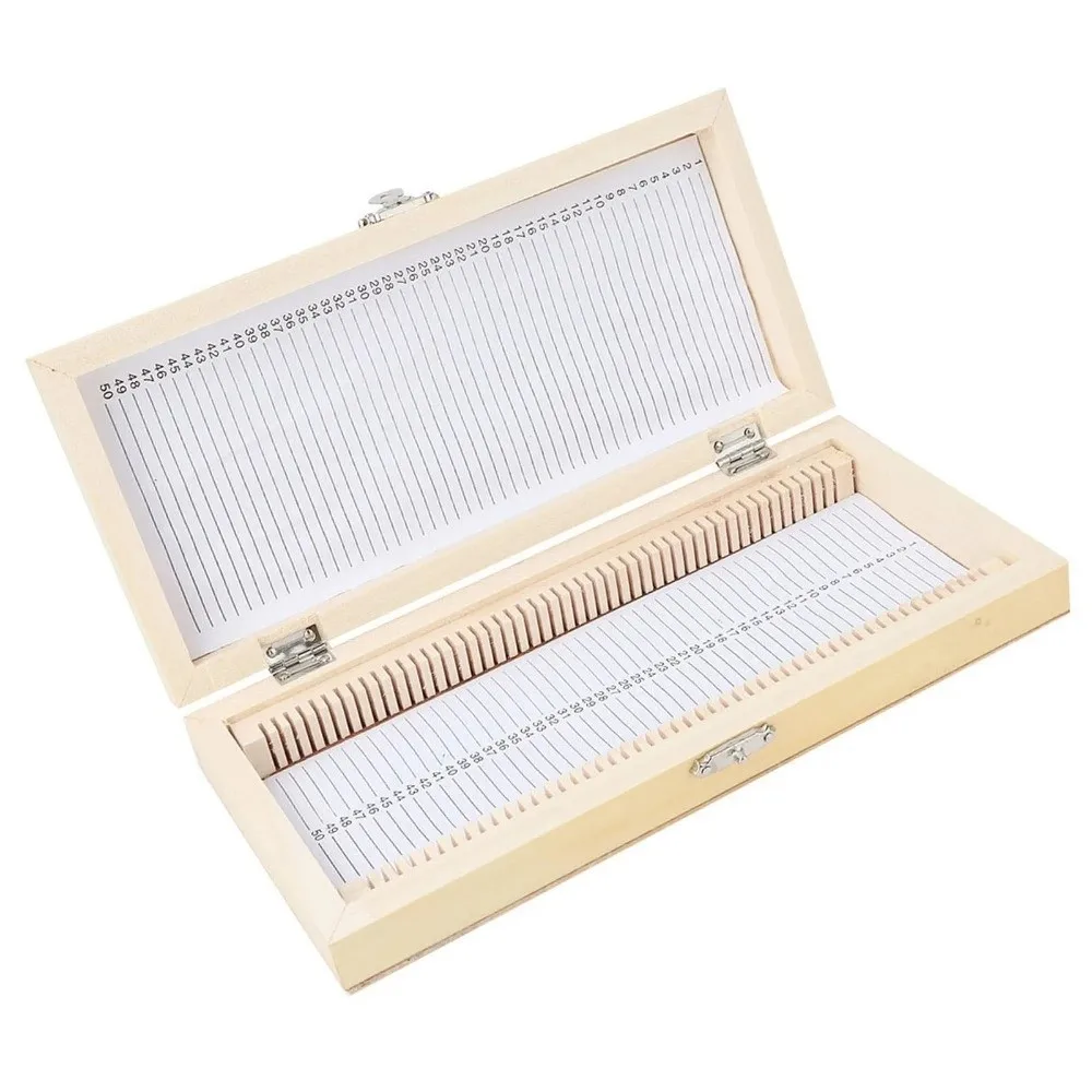 Wooden Specimens Slide Box 25/50/100pcs Biology Glass Prepared Slide Storage Box Case Metal Buckle Microscope Slide Box