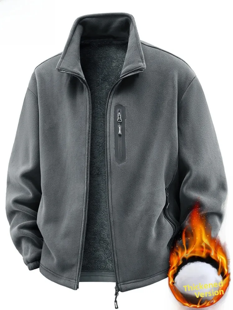 

Мужской кардиган Paul с воротником-стойкой, на подкладке, мягкий, теплый, осенне-зимний, городской стиль, длинный рукав...