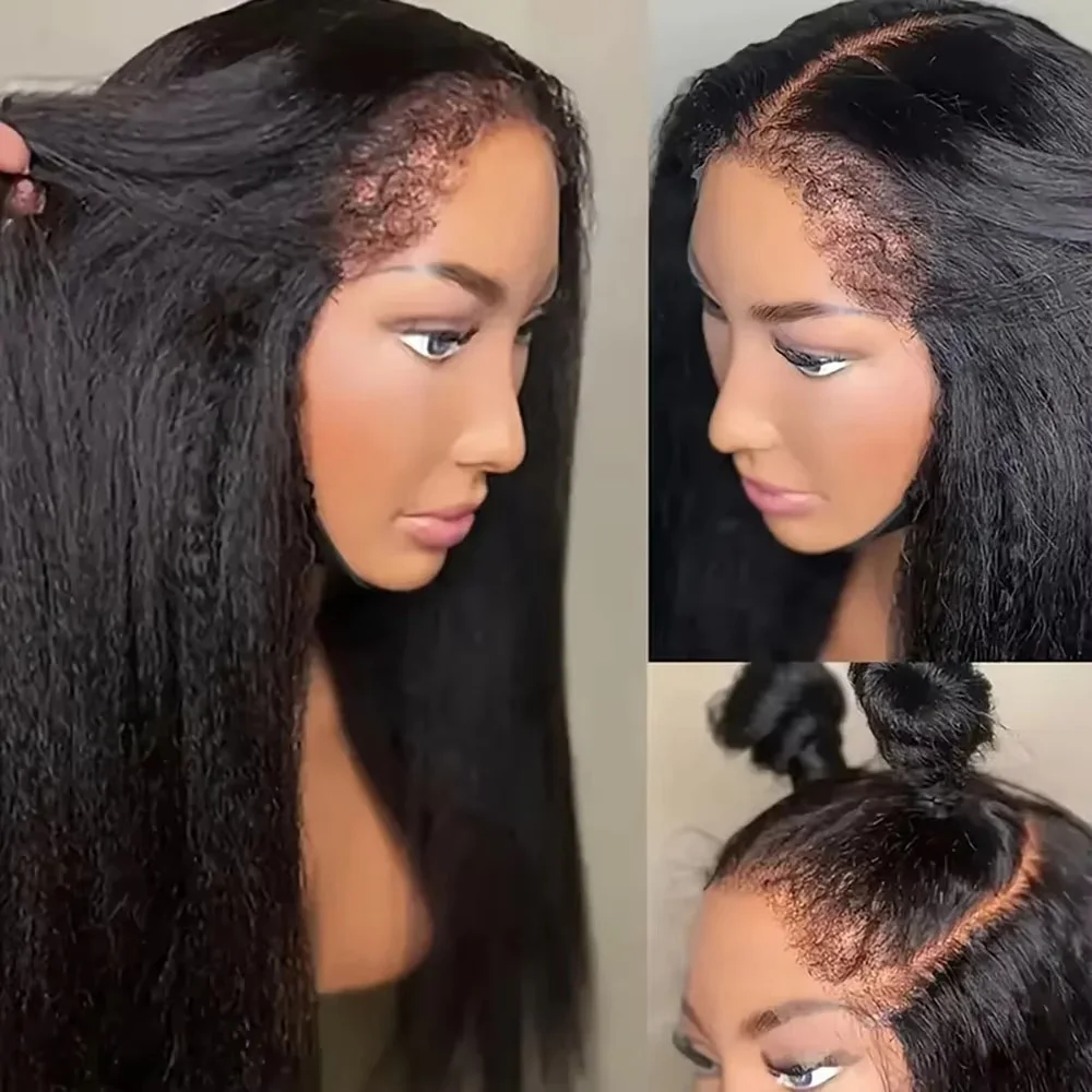 13 × 4 غريب مستقيم اللون الطبيعي الدانتيل الجبهة خصلات الشعر المستعار الإنسان شفافة قبل قطعها 220 الكثافة الدانتيل شعر مستعار أمامي للنساء 1B