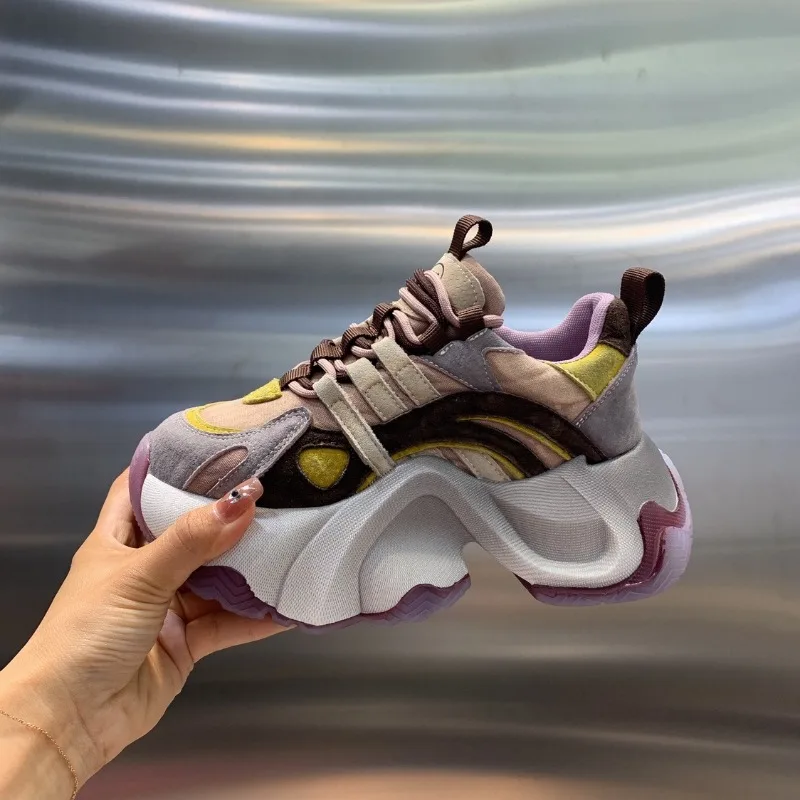 

Hot Selling Classic Womens Thick Bottom Height Increasing Casual Sneakers Soft Bottom Comfortable Sneakers Running Shoes Zapatos