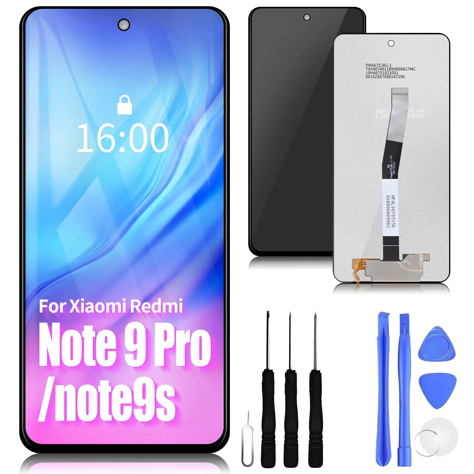 6.67 ''For Xiaomi Redmi Note 9S Note 9 Pro Note 9 Pro Max Note 10 Lite Note 9 Pro（India) LCD Screen and Digitizer Full Assembly