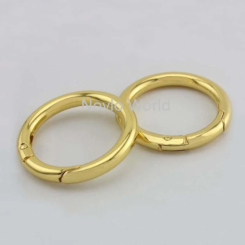 Anillo O de resorte que se puede abrir para correa de cinturón, hebilla de Clip, gatillo, accesorios de artesanía de cuero, 19mm,25mm,32mm, 10-50