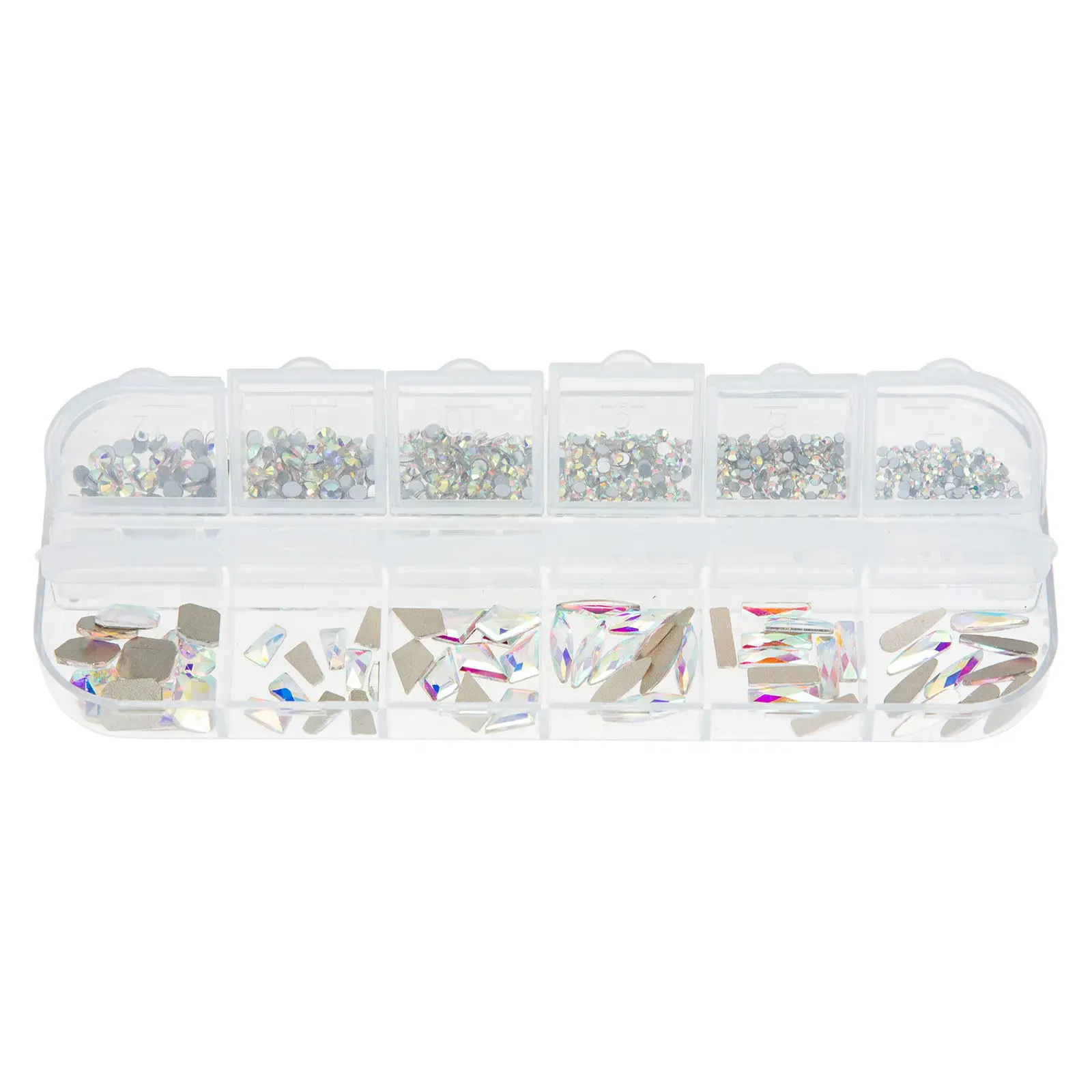 

1 Box Nail Diamonds Set with Irregular Sparkly Gems for DIY Manicure Art Decoration Charm Craft Projects Glitter Nail Art Decor