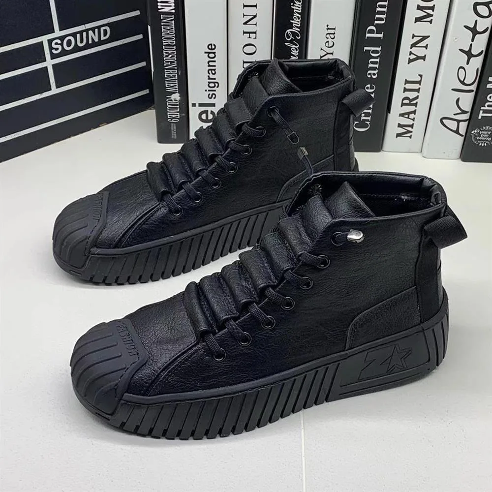 2022 Spring Autumn Men Ankle Boots Increased Boots Fashion Casual Shoes Board Shoes High Quality Outdoor Boots British Style