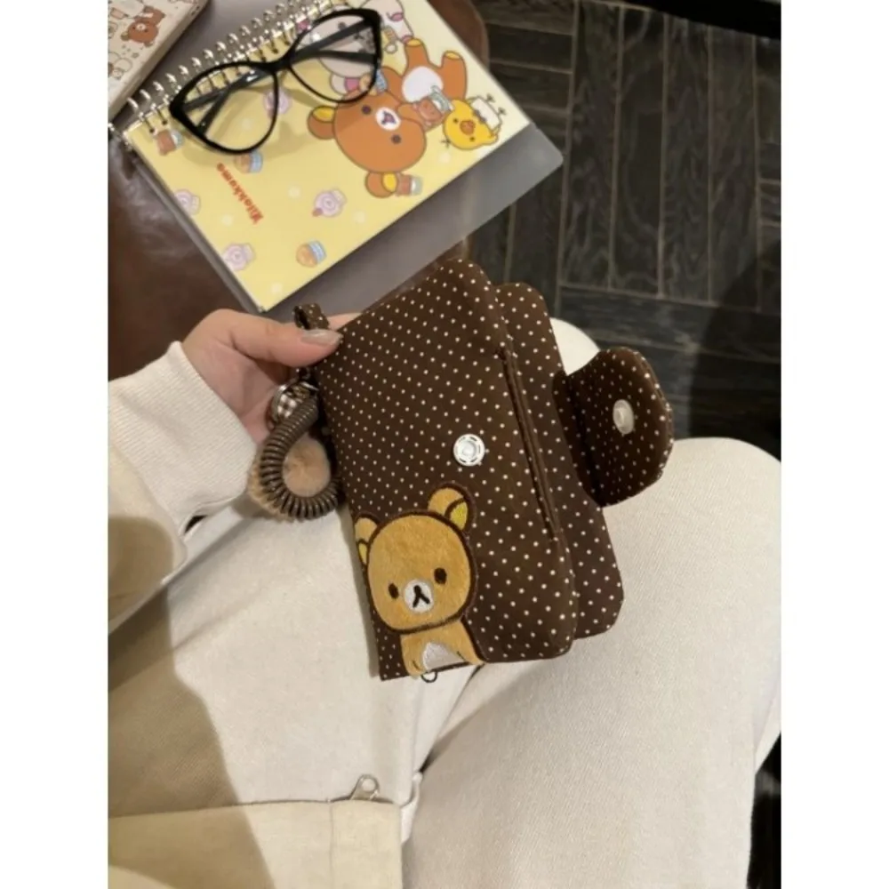 Portefeuille Rilakkuma, sac de passeport, mignon dessin animé, grande capacité, étui organisateur de documents de voyage, porte-cartes multifonction, cadeau