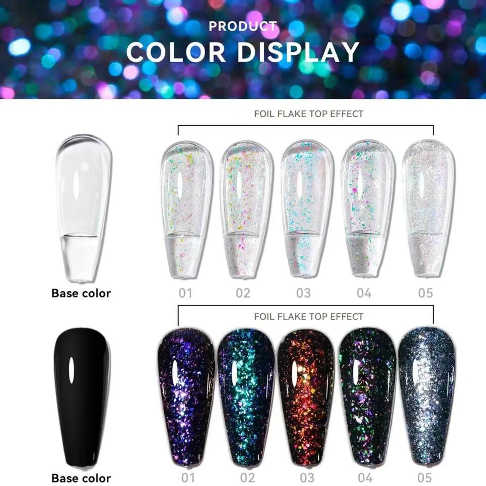 JTING 1 قطعة 15 مللي 5 ألوان عالية الصباغ لامعة فلاش بريق الأظافر احباط تقشر هلام البولندية معطف فوقي #3