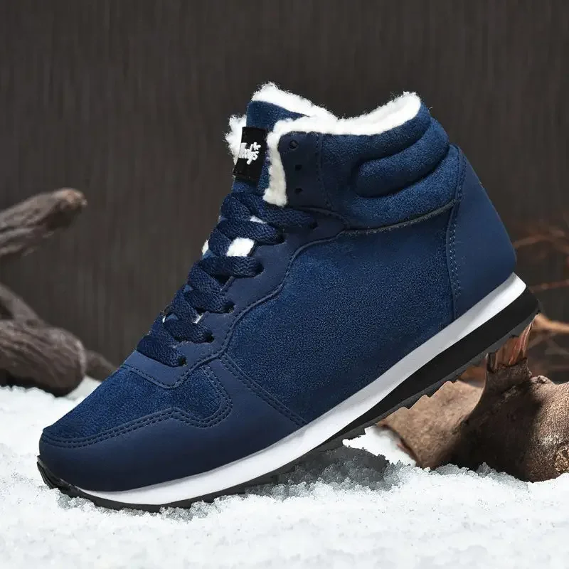 Ankle Outdoor Hiking Booties Winter Shoes Man Flat Snow Boots for Men Footwear Waterproof Work Fleece Fashion Luxury Brands Sale