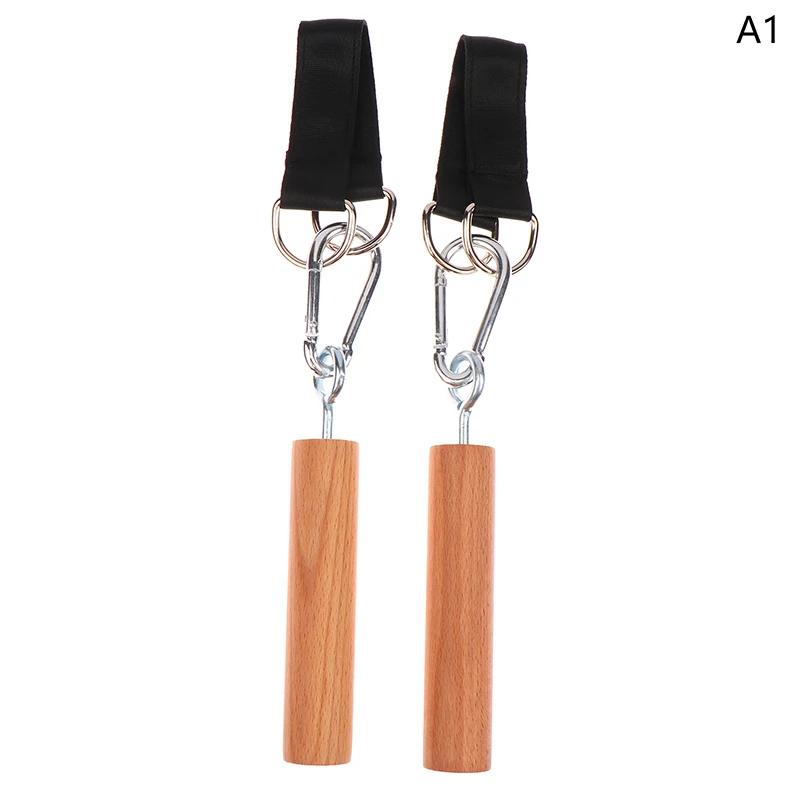 Wooden Handle Pull Up Ball Grip Finger Strengthener Exerciser Arm Muscle Strength Workout Rock Climbing Bouldering Training Tool