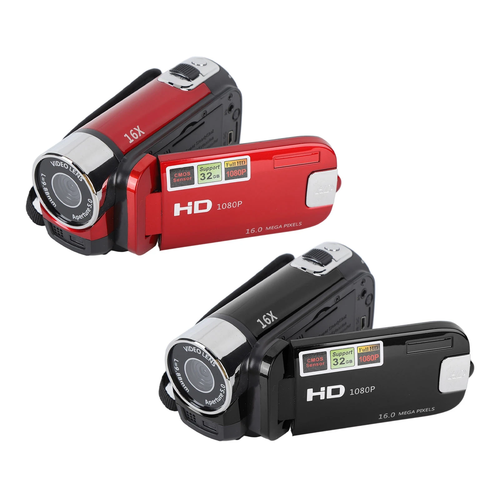 Câmera DV 4K 48MP Tela rotativa TFT de 2,7 polegadas Câmera de vídeo com zoom digital 16x com cabo USB