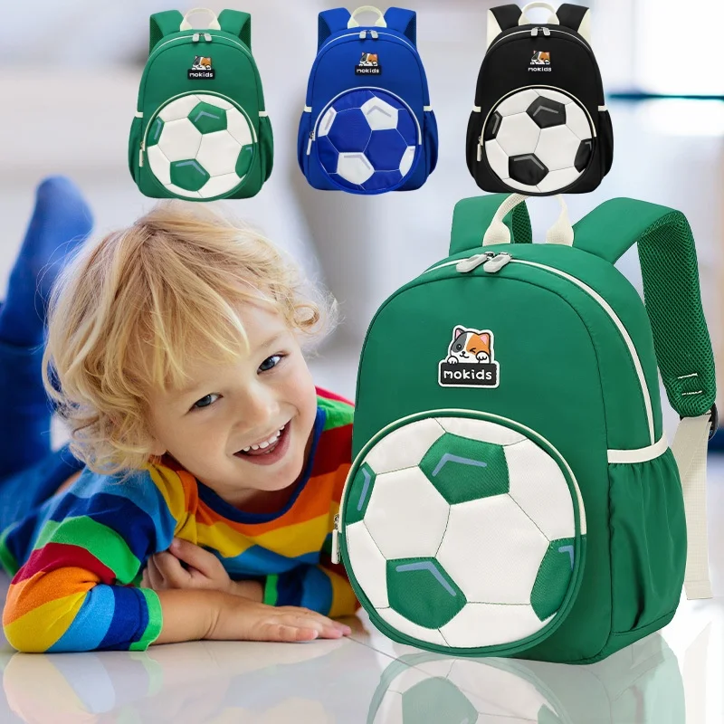 

Kindergarten Backpack For 3-6 Year Old Boys, Football Backpack, Lightweight Leisure Travel Bag, School Bag For Kids Students