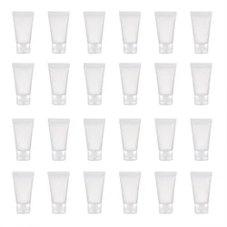 50 Uds. Tubos vacíos de plástico de 15ml-100ml, limpiador rellenable, crema de manos, contenedores de loción cosmética, botella de muestra de maquillaje, estuche para Vial