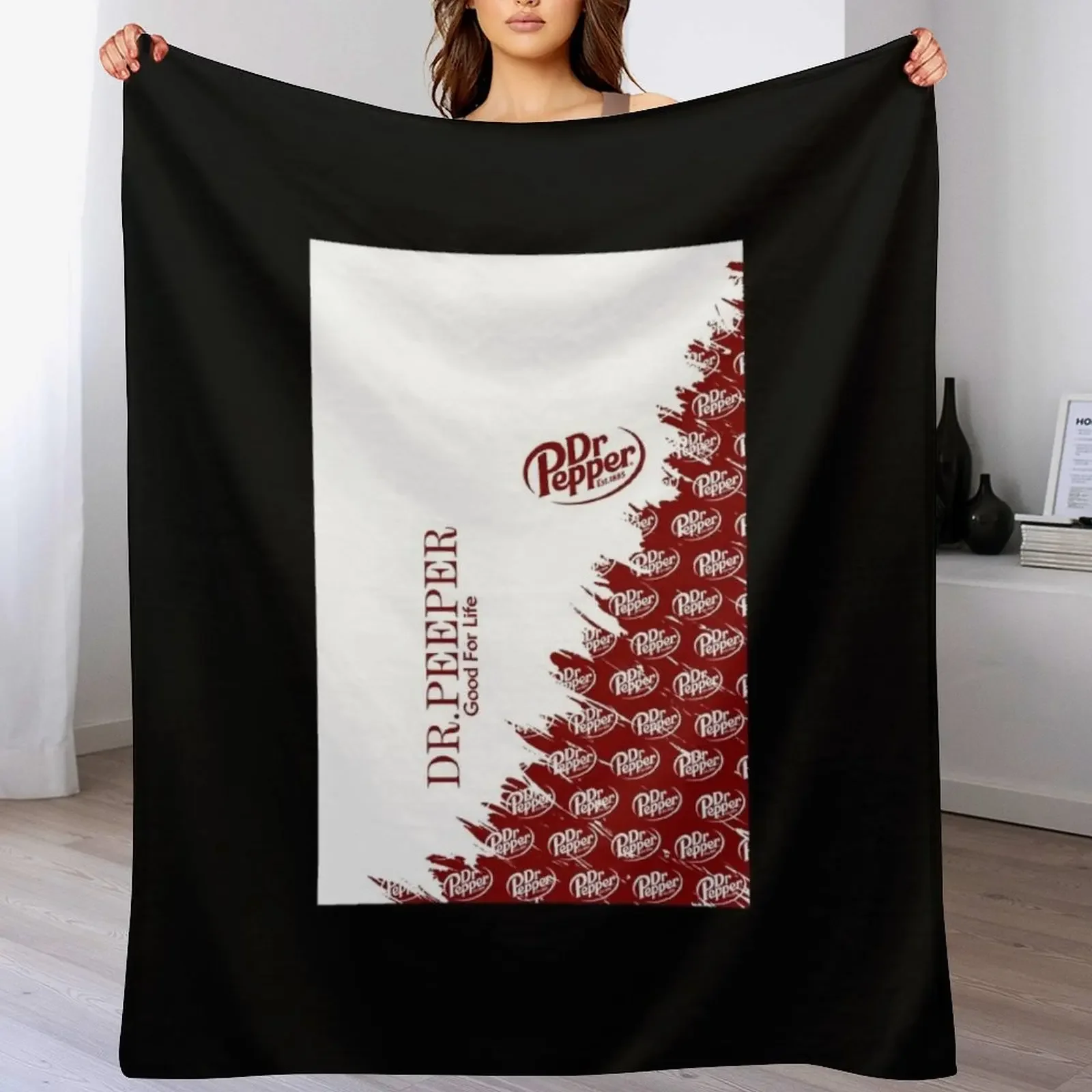 

Dr Pepper Retro de Dr Pepper en 3D.jpg Throw Blanket Soft Plush Blanket as Housewarming Gift