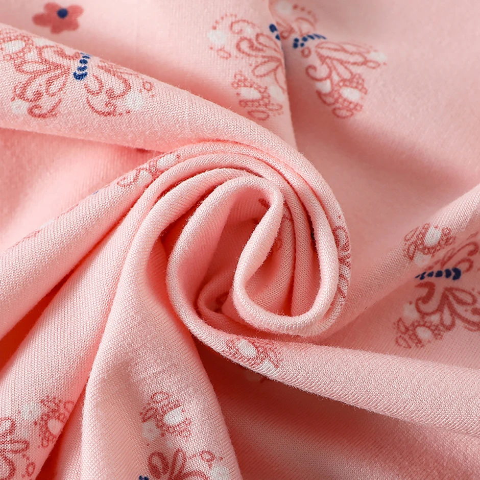 2-teiliges Four Seasons Kinder-Set mit Vollprint-Motiv für Mädchen, süße langärmelige Hose, Schlafanzug, bequemes Rundhals-T-Shirt – Detail 12