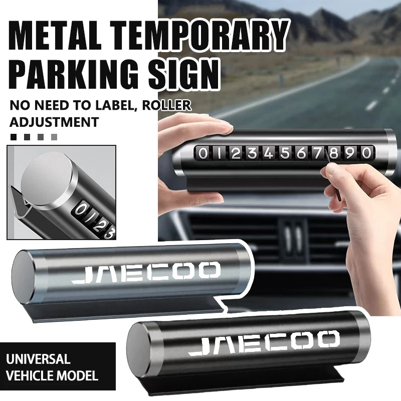 Universal Car Phone Number Temporary Parking Number Plate For JAECOO J7 PHEV J8 2WD AWD