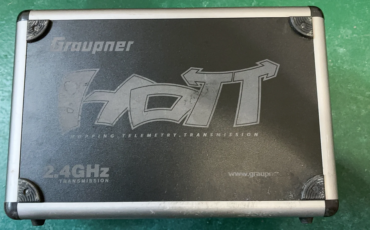 90% New Original GRAUPNER HOTT Transmitter Carry Case Aluminum Alloy Outdoor Remote Control Storage Box Handheld Protective Case
