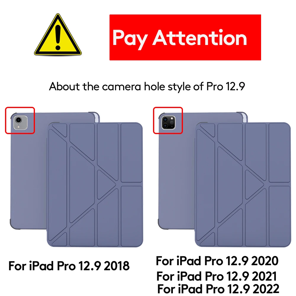 For iPad Pro 12.9 Case 2022 2021 2020 2018 Protective Tablet Cover Case Funda For iPad Pro 12 9 Case With Pencil Holder Caqa