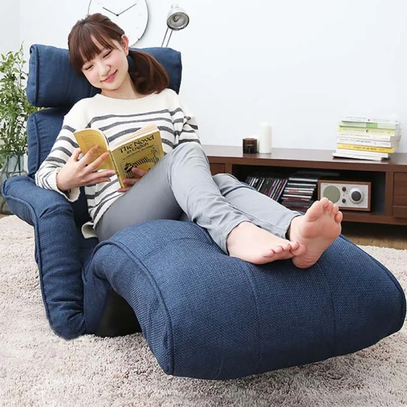 Creative lazy sofa tatami single, folding bed lunch break legless bay window back chair armrest bedroom small sofa