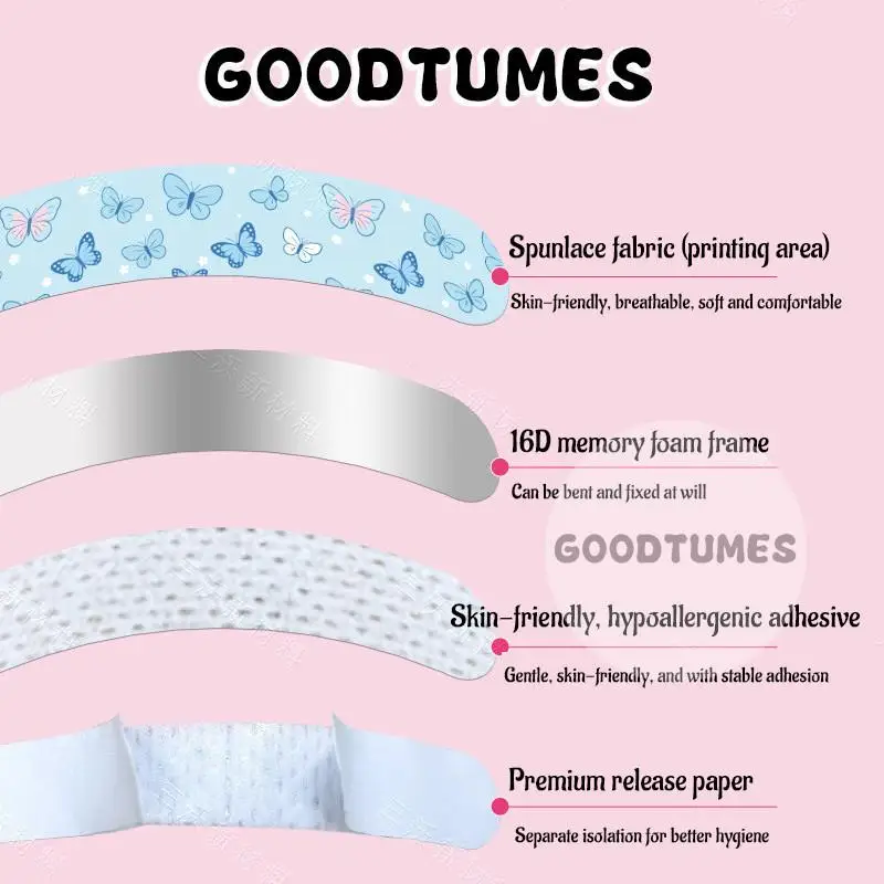 16D Shaping Nose Strip Skin-Friendly High Nose Bridge Patch Non-Slip Slim Nose Contour Beauty Tool for Sensitive Skin