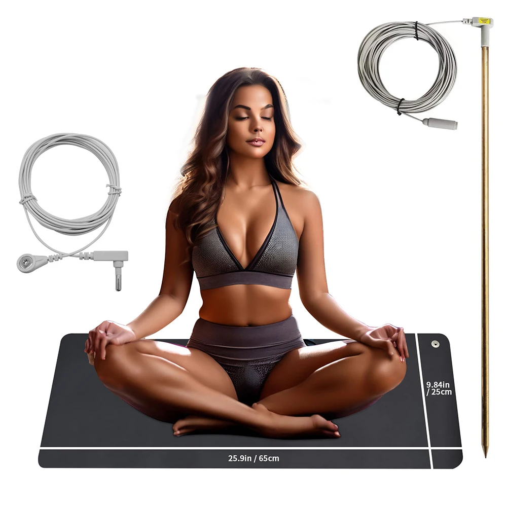 

Заземляющая прокладка комбинированный набор с медным заземляющим стержнем, подставка для ног, 25x65 см, EMF, восстановление, раздражение, спящий режим, восстановление энергии