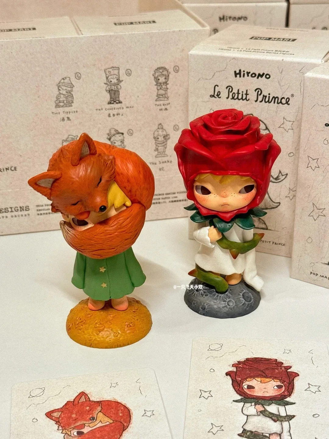 New Genuine Hirono×Le Petit Prince Series Anime Figures Cute Aviator Collectible Toys King Model Figures Room Festival Gifts