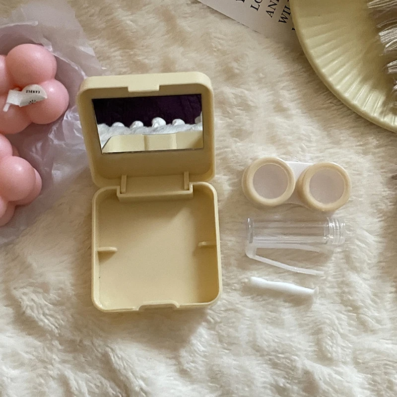 Contact Lens Case For Girls Portable Mini Contact Lens Box Contact Lens Container Soak Storage Kit