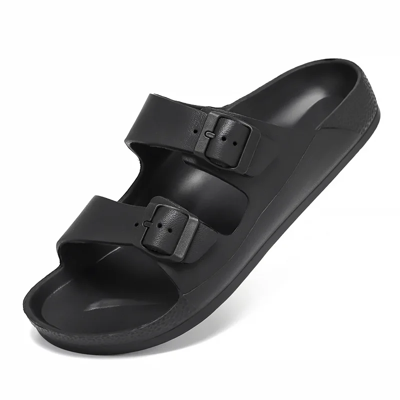 In stock 2024 summer men's and women's hole shoes, lightweight plus size toe cap sandals, outdoor two on beach sandals